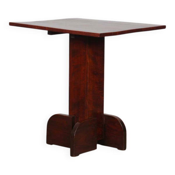 Table haute en bois, travail français des années 1940