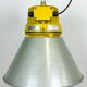 Yellow industrial explosion proof lamp with aluminium shade, 1990s