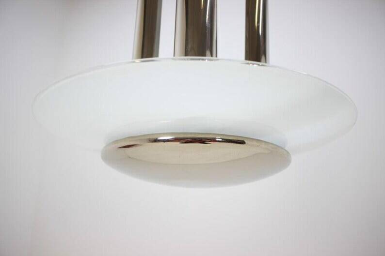 Art Deco Bauhaus Chrome Pendant, 1930s