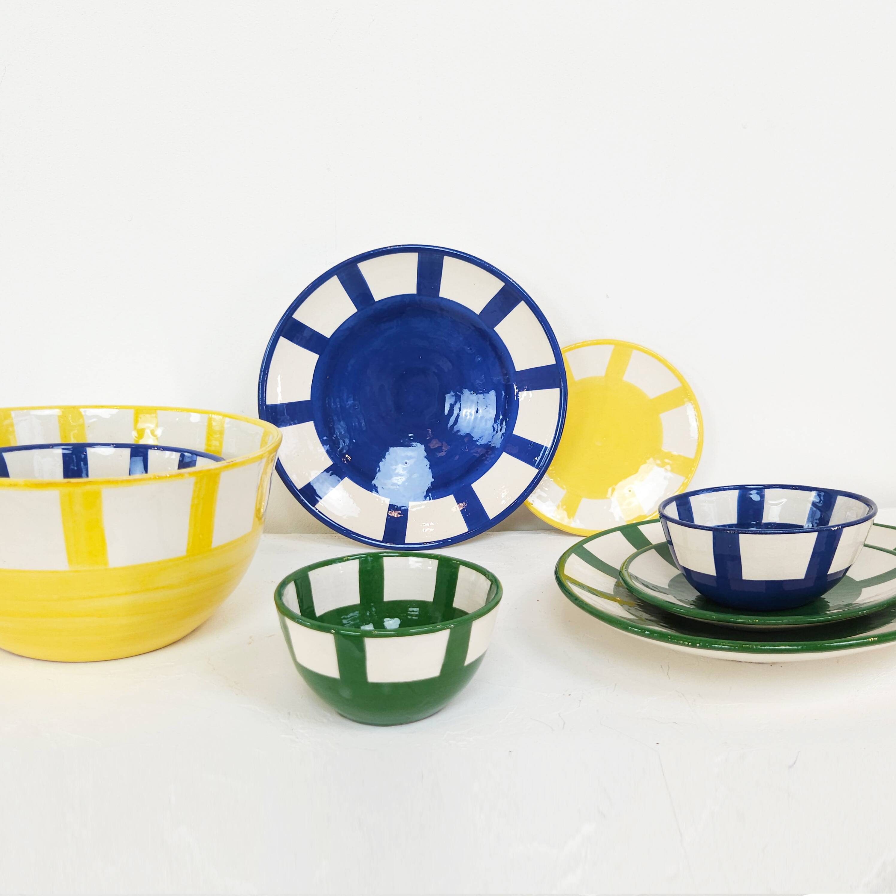 Large bowl - SOL yellow border