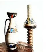 Vase en céramique graphique, West Germany, vers 1970