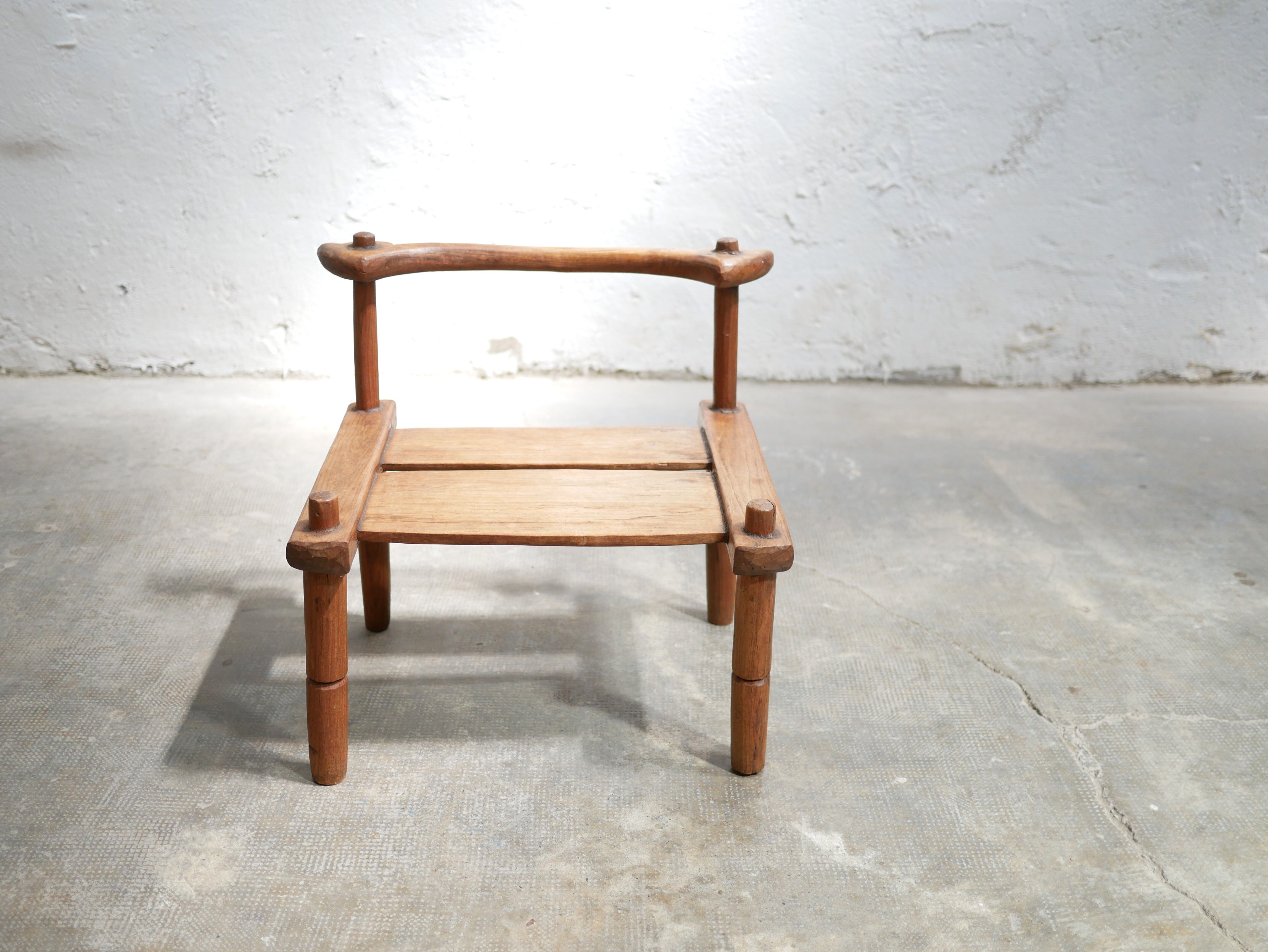 Ancient brutalist African chair