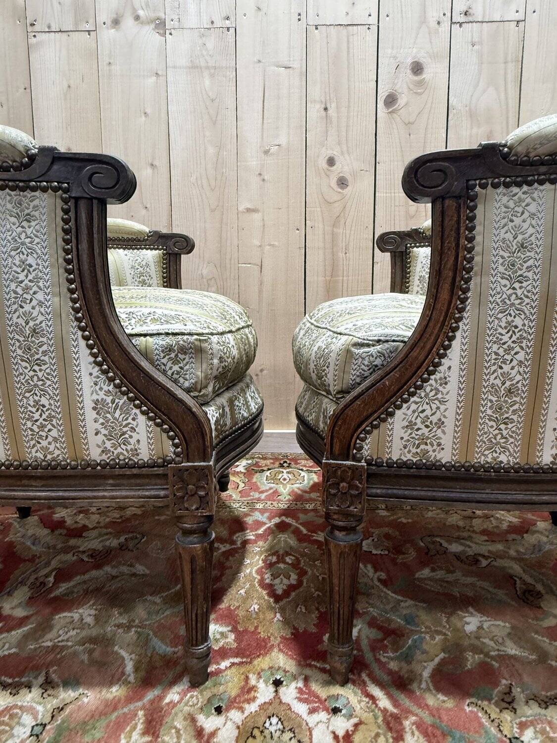 Pair of armchairs - Louis XVI style bergères