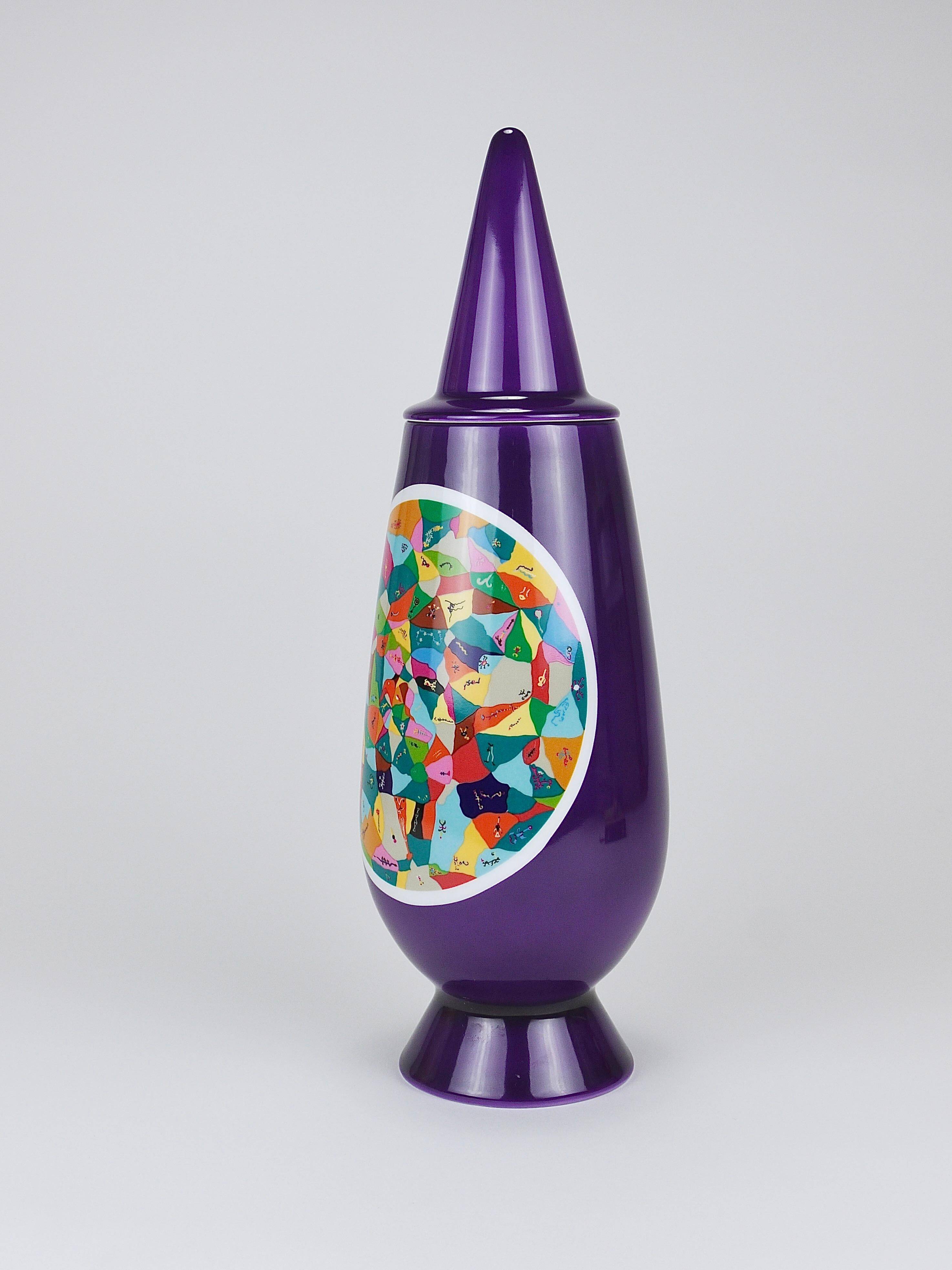 Alessandro Mendini x Luigi Ontani Limited Vase with Lid 100% Make-Up, Alessi, 1992