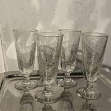 Bubble glass stemmed glasses
