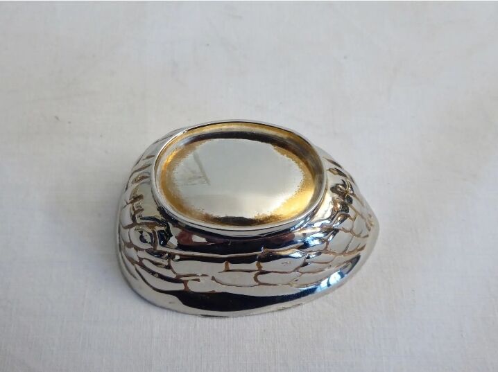 Metal box / silver metal nut shape