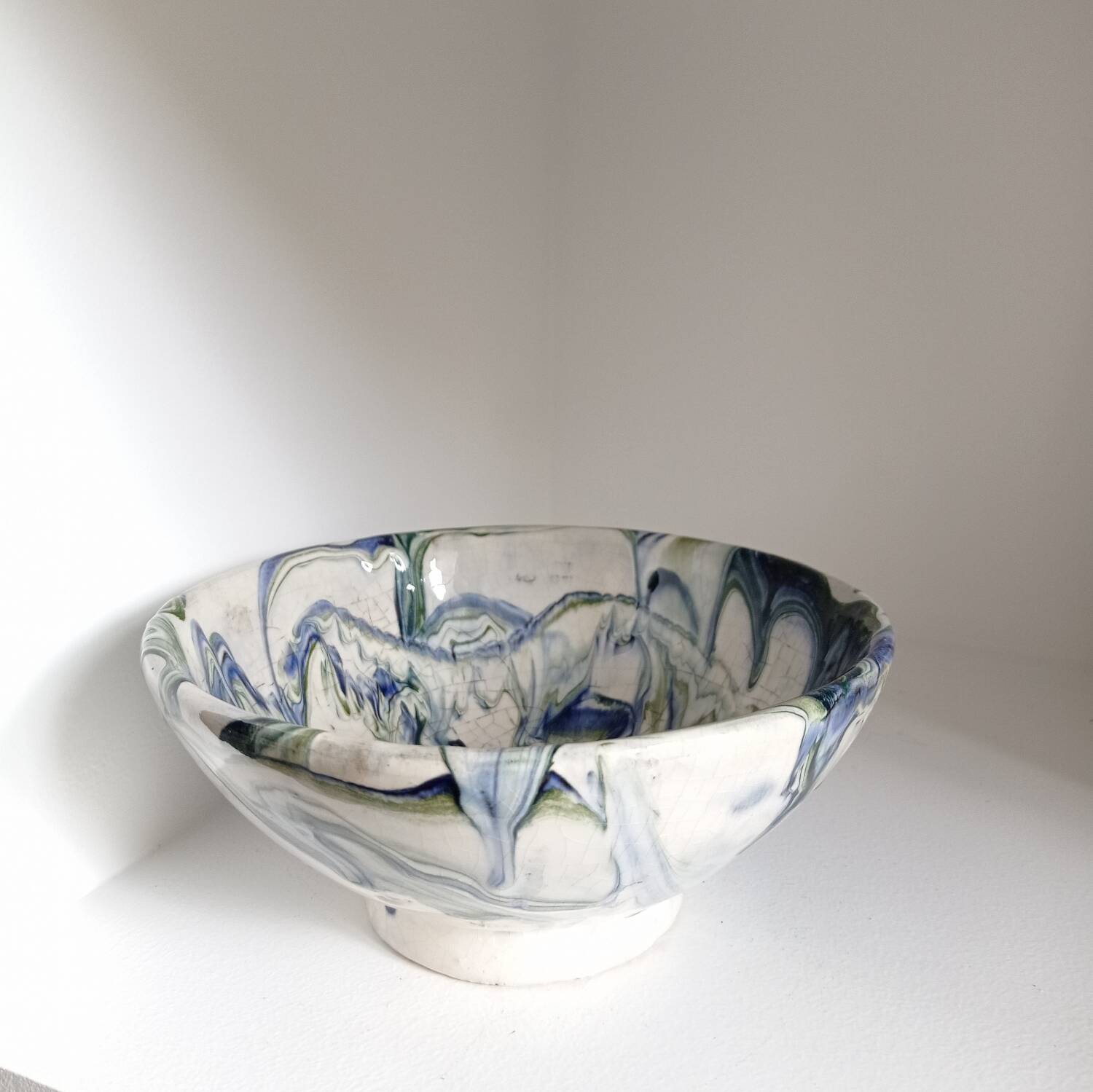 Handmade ceramic salad bowl