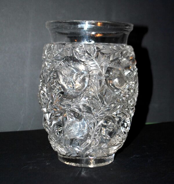 R. Lalique vase art déco Bagatelle oiseau moineau non signé 1939