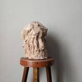 Handmade clay terracotta sculpture head decoration workshop