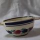 Ceramic eared bowl signed HB Quimper