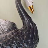 Vintage ceramic swan pot cover