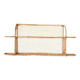 Steel and wicker wall shelf