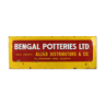 Plaque émaillée publicitaire Bengal Potteries