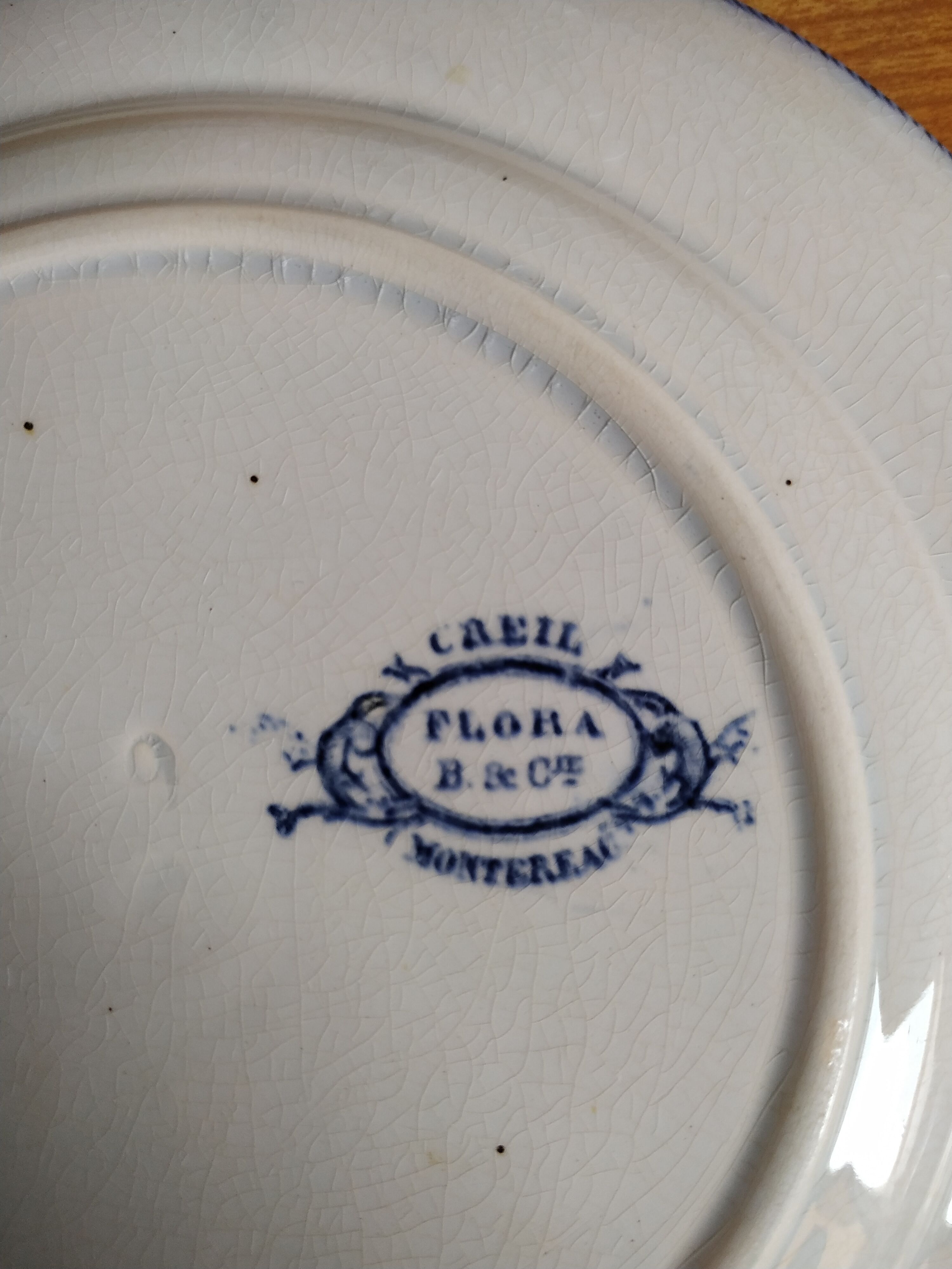 8 dessert plates from Flora Creil and Montereau