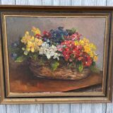 Oil painting on canvas, bouquet of flowers