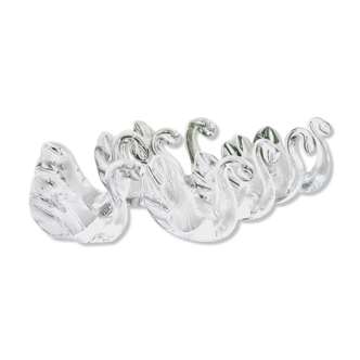 Set of 8 swan knife holders