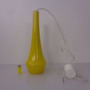 Yellow Teardrop Glass Ceiling Lamp from Holmegaard, Denmark, 1960s