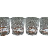 Set of four crystal whiskey glasses