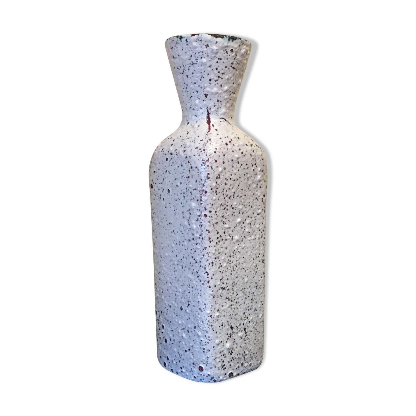 Enamel sandstone cut-out vase