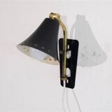 Scandinavian wall lamp in brass and lethal 1960