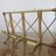 Bamboo rattan coat rack, 3 hooks 70s