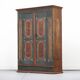 Rustic Farmhouse Folk Art Painted Bridal Cabinet