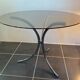 Round kitchen or dining room in smoked glass chrome structure an70