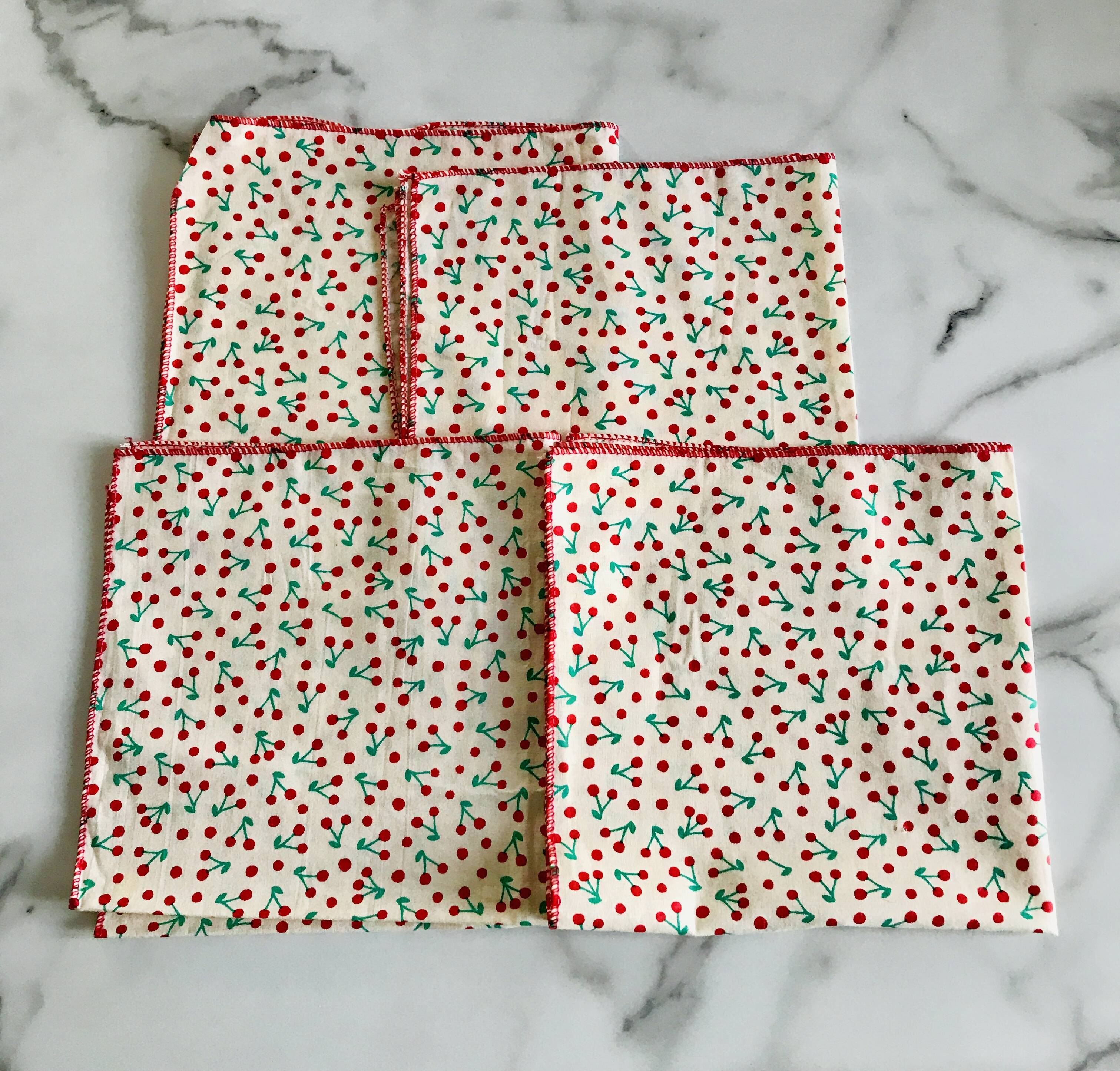 Cherry patterned napkins