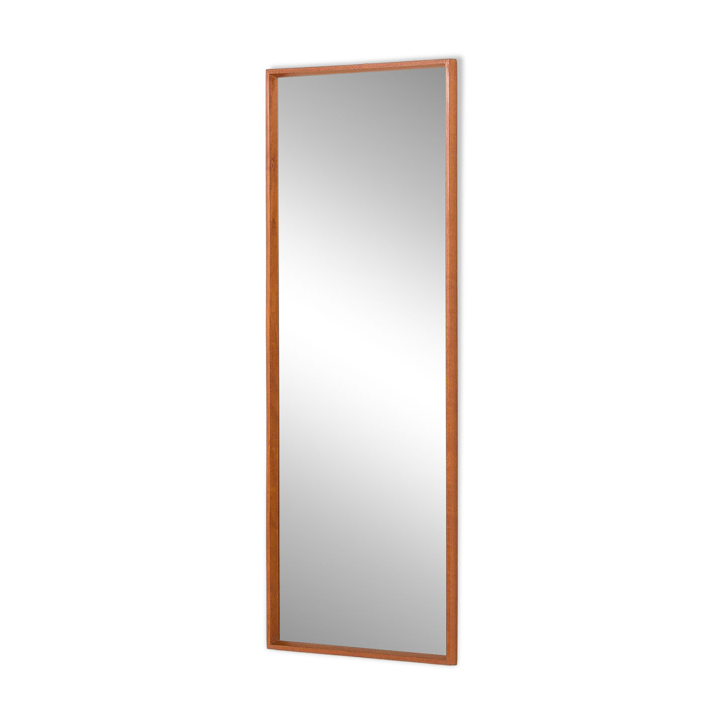 Danish mid-century full size teak mirror, 1960s