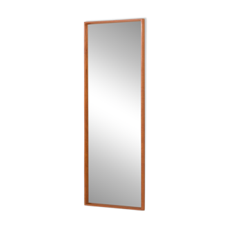 Danish mid-century full size teak mirror, 1960s