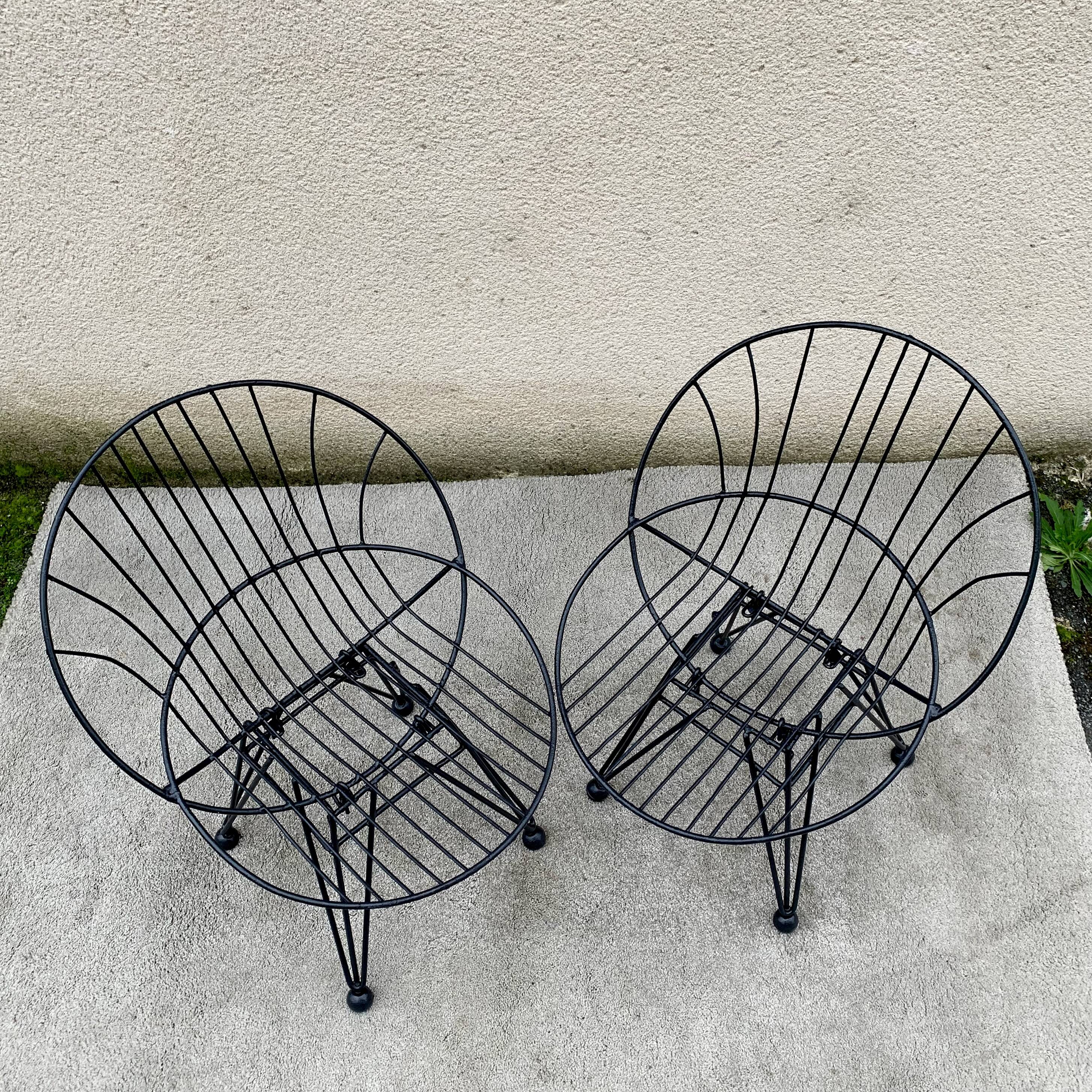 Paire de fauteuils Cees Braakman Combex Wire Pastoe