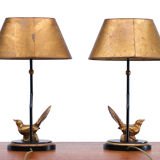 Kullmann birds lamps Hollywood Regency, 1980s