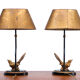 Kullmann birds lamps Hollywood Regency, 1980s