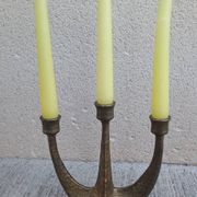 Brutalist bronze chandelier by Horst Dalbeck, Germany, Gilde Handwerk, 1970.
