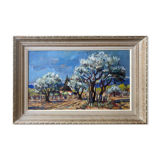 Painting signed P. Daragnès "Landscape of the Guy" + frame