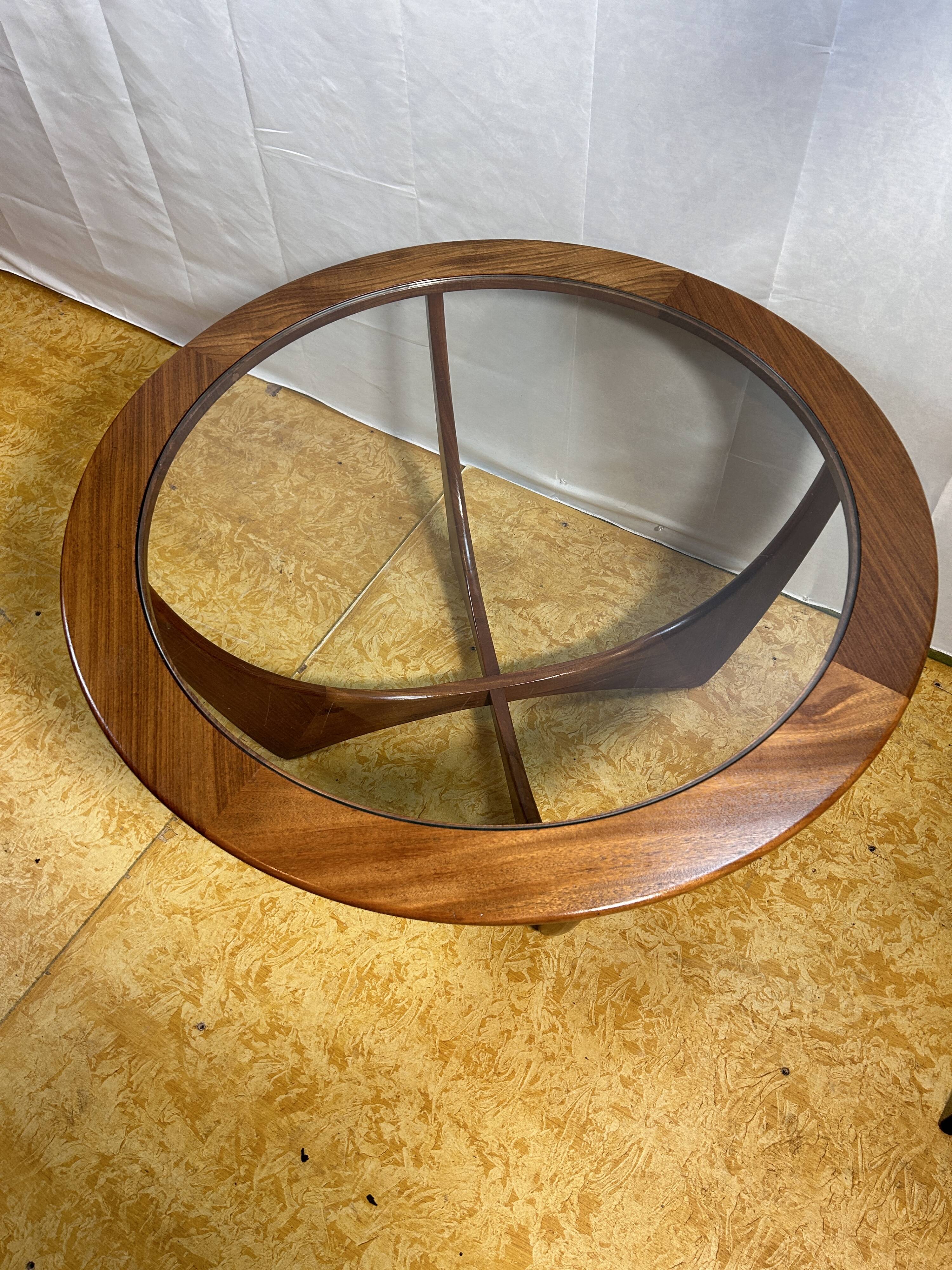Mid Century Retro Vintage Teak Round Astro Coffee Table by GPlan 1960