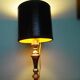 Lamp to lay, black leather lampshade - Art Deco