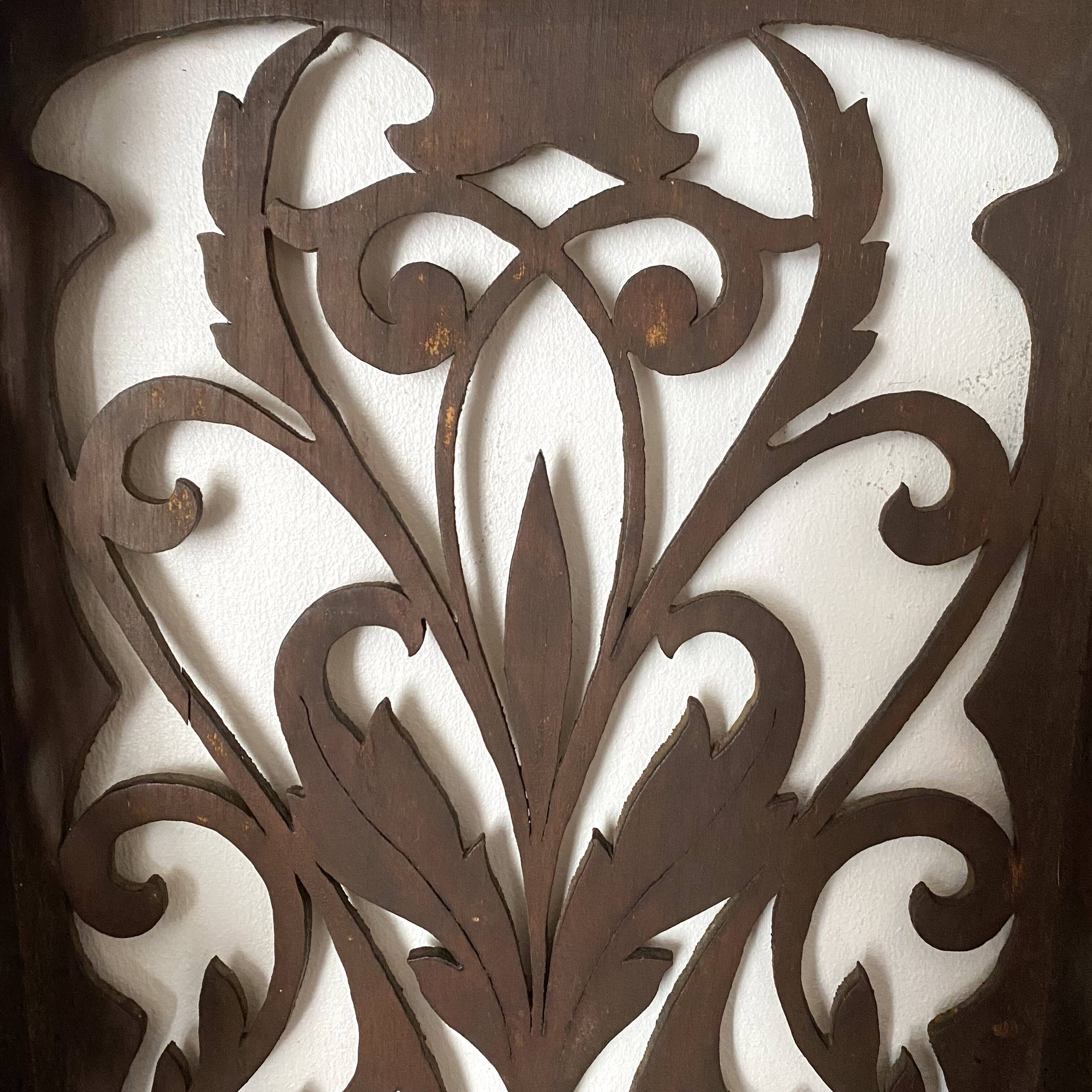 antique Napoleon III wall shelf in openwork wood