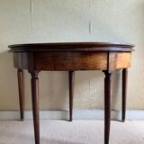 Half-moon walnut table