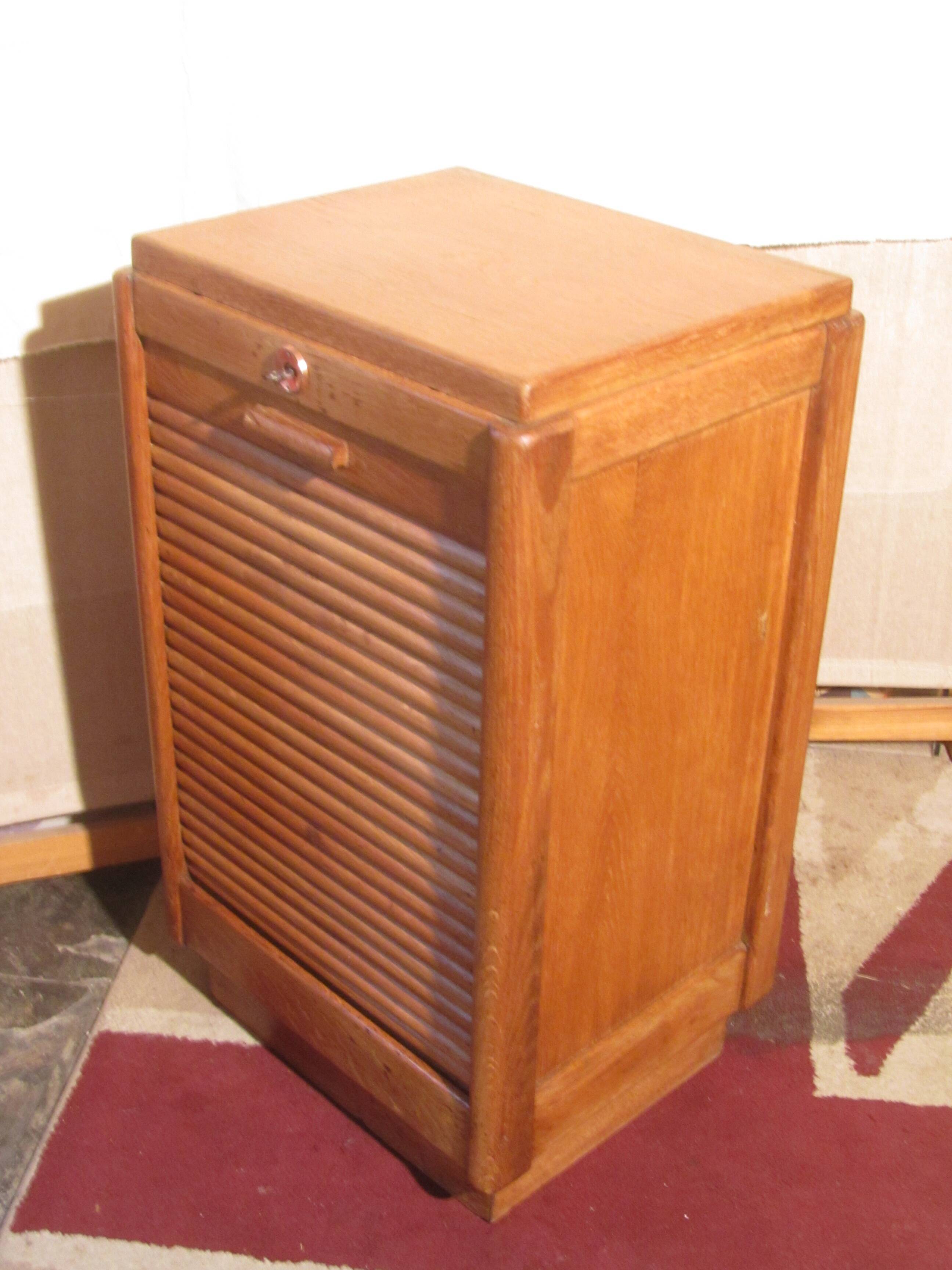 Oak furniture with roll holder from the 1950s
