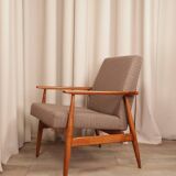 Scandinavian armchair in natural wool by H.Lis