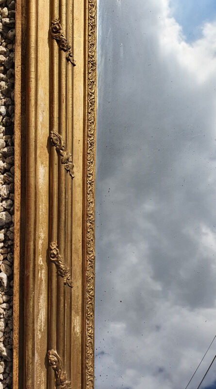 Old Large Carved Golden Mirror 91x148cm