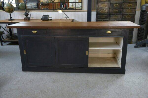 1950s pine sliding door counter