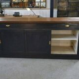 1950s pine sliding door counter