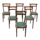 Set of six elegant Italian dining chairs