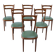 Set of six elegant Italian dining chairs
