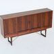 Sofus Jorgensen cross-leg highboard in rosewood Nyrup Denmark 1960