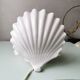 Vintage ceramic table lamp oyster with pearl, eighties