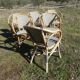 Lot de 6 fauteuils bistrot de terrasse en rotin type "parisienne"