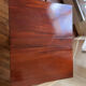 Drop-leaf table in solid mahogany — Restoration style, double column c